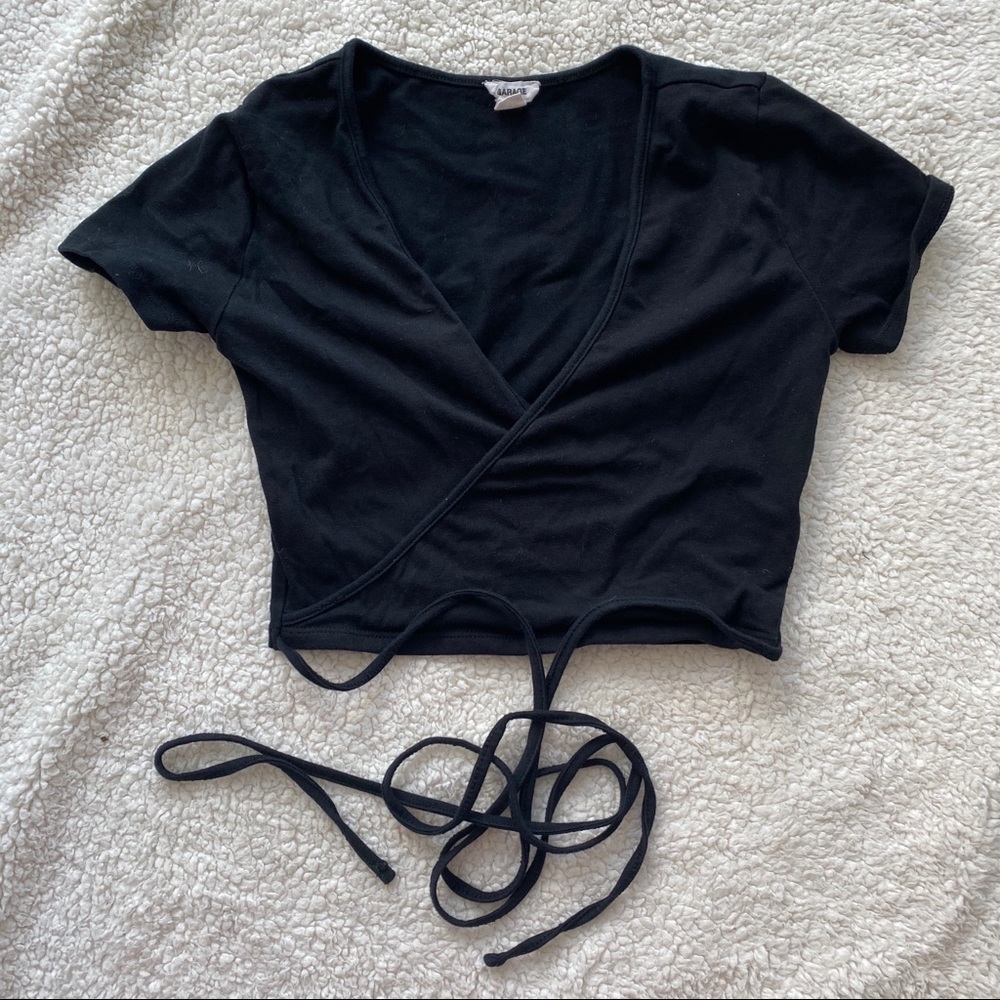 Garage tie crop top